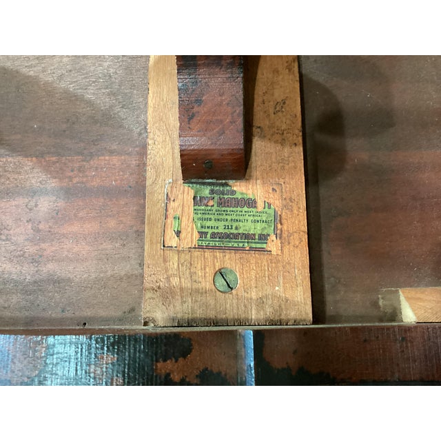Antique Solid Mahogany Harp Art Nouveau Table Usa Pretty For Sale - Image 13 of 14