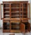 Very large vintage Louis Philippe style cherrywood bookcase