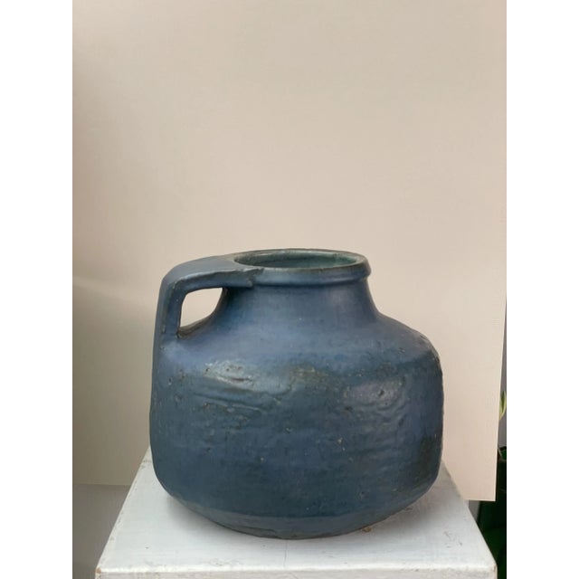 Blue Vintage Blue Vase For Sale - Image 8 of 10