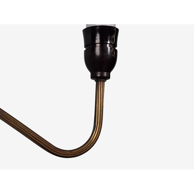 Danish Modern, Articulating Wall Sconce, Brass, Bakelite, Denmark, 1950s For Sale - Image 9 of 12