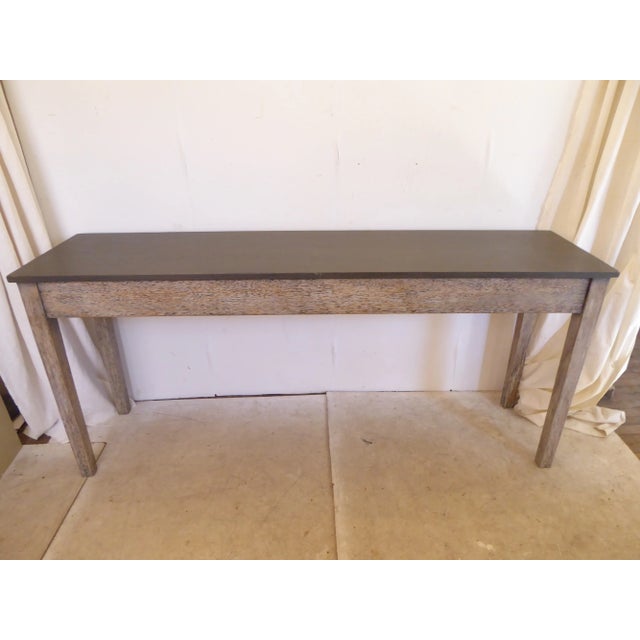 Mid 20th Century Modern Painted Oak Console Sofa Table For Sale - Image 5 of 5