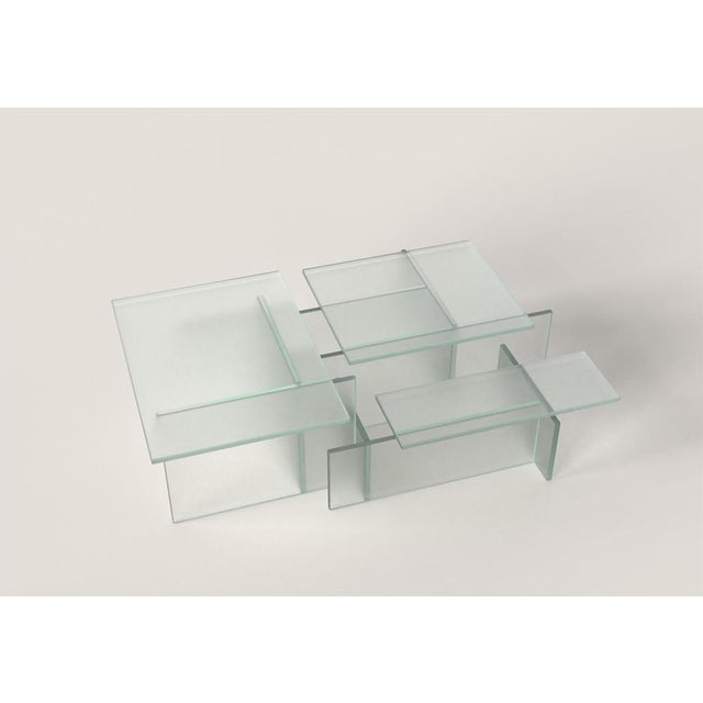 Dedalo V2 Glass Low Table by Simone Fanciullacci For Sale - Image 8 of 11