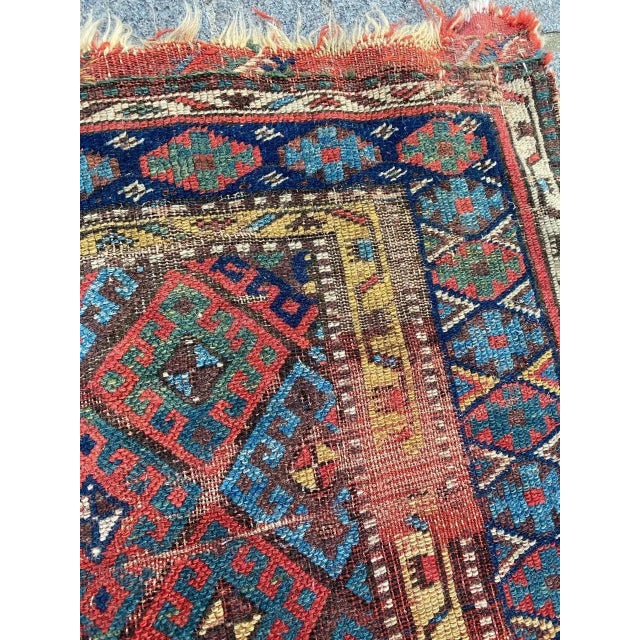Antique Tribal Shahsavand Horse Cover Rug For Sale - Image 9 of 16