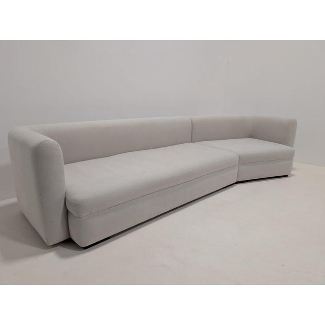 Curved Sofa in Fabric For Sale - Image 11 of 14