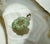 Chinese 14k Gold Carved Green Jade Flower Pendant Enhancer For Sale - Image 3 of 16