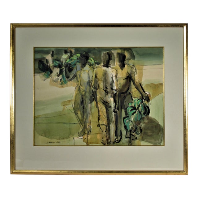 Jonathan Scott, banana market, Circa 1960 For Sale