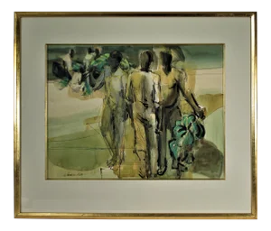 Jonathan Scott, banana market, Circa 1960