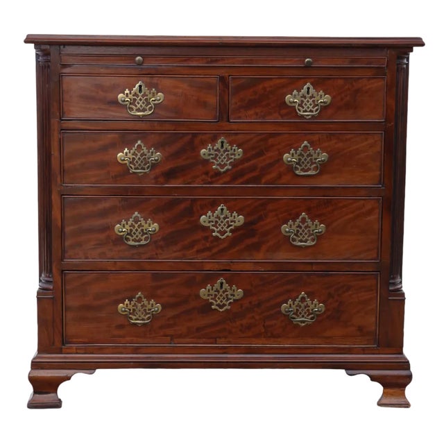 Antique Late 18th Century Georgian Mahogany Batchelors Chest of Drawers For Sale