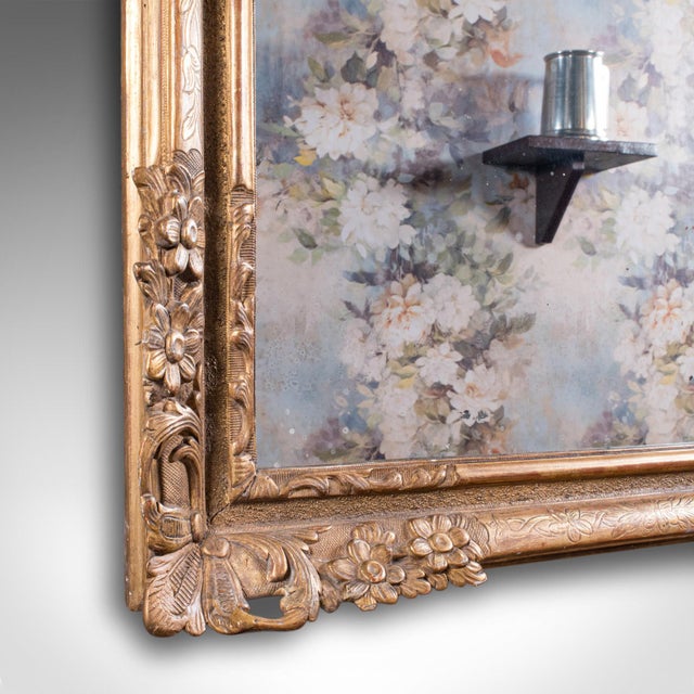 Large Pair of Antique Wall Mirrors, English, Giltwood, Dressing, Valet, Regency For Sale - Image 9 of 10