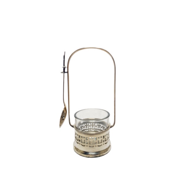 Silver Art Deco Confiturer Jar with Spoon, 1930s, Set of 2 For Sale - Image 8 of 12