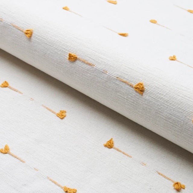 Schumacher Schumacher Teton Fabric In Maize For Sale - Image 4 of 4