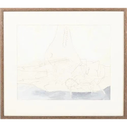 Grace Morais, Masks (VII), Acrylic and Graphite Drawing on Paper For Sale