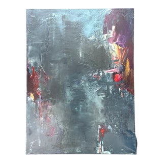 Vintage Abstract Expressionist Oil Painting For Sale