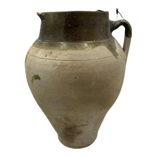 Vintage Turkish Terracotta Oil Jar For Sale