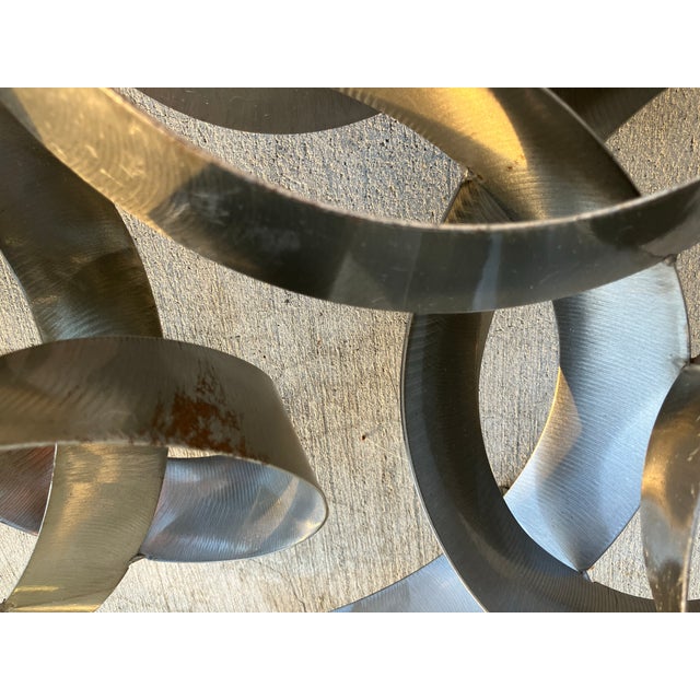 1980s Steel Hanging Circles Sculpture Attributed to Curtis Jere , Titled "Continuity" For Sale - Image 10 of 12