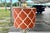 Contemporary Late 20th Century Contemporary Terracotta Quatrefoil Trellis Statement Drum Shade For Sale - Image 3 of 4