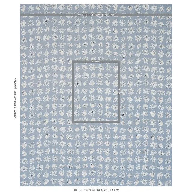 Organic and wild, Meadow Rock is a mid-scale field of flowers based on an original hand-painted artwork by Caroline Z...