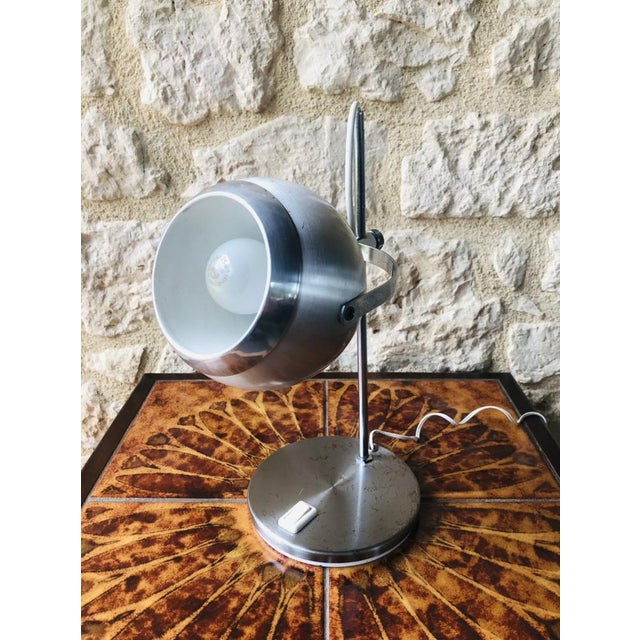 Industrial Mid-Century Adjustable Eyeball Table Lamp, 1970s For Sale - Image 3 of 15