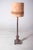 Danish Brass Floor Lamp with Fabric Shade, 1950 For Sale - Image 6 of 8