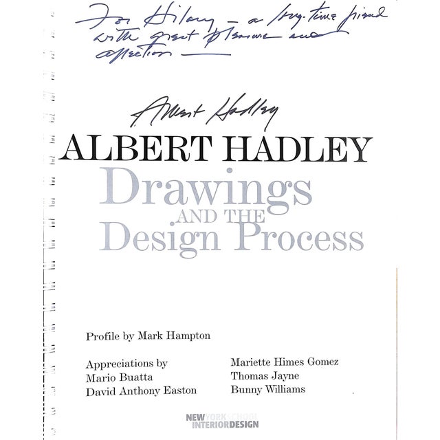 "Drawings and the Design Process - Albert Hadley" 2004 Hadley, Albert (Inscribed) For Sale - Image 4 of 17