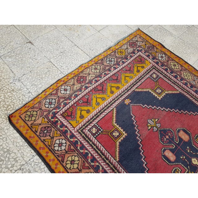 Textile Vintage Red Turkish Taspinar Rug 4'11" X 9'7" For Sale - Image 7 of 10