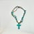 Ralph Lauren .1970s Vintage Southwestern Navajo Boho Chic Faux Turquoise Cross Pennant Beaded Necklace, 22”00 For Sale - Image 4 of 11