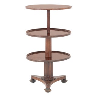 Regency Style Mahogany Adjustable Dumbwaiter For Sale