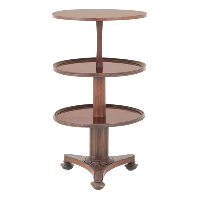 Regency Style Mahogany Adjustable Dumbwaiter For Sale