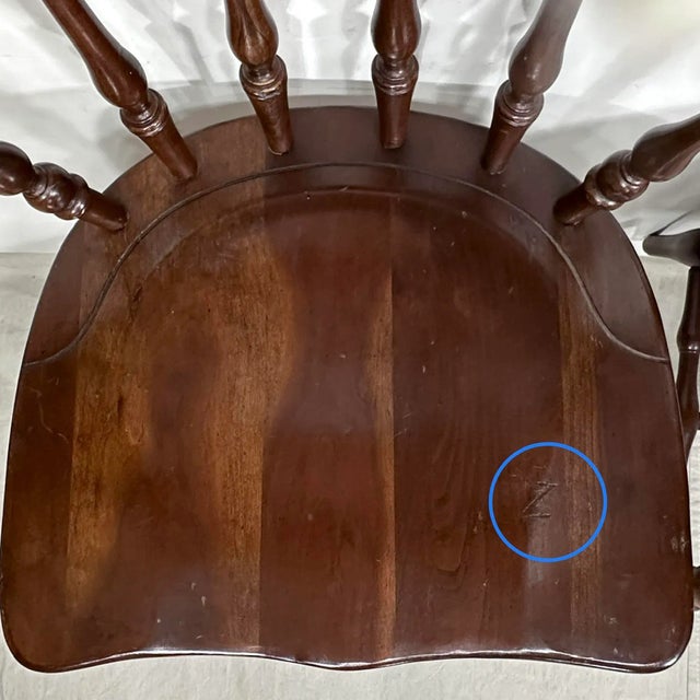 1940’s Colonial Revival Scallop Back Windsor Chairs For Sale - Image 12 of 14