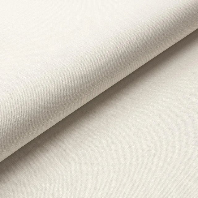 Schumacher Sample - Schumacher Performance Linen Wallpaper in Ivory For Sale - Image 4 of 4
