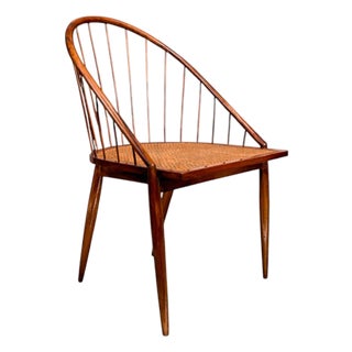 Curva Chair in Rosewood & Caning, Joaquim Tenreiro, 1960s For Sale