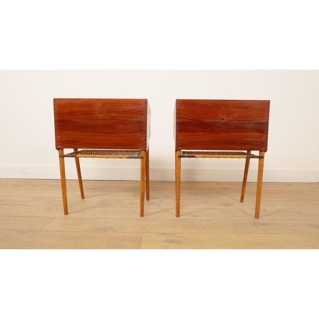 Wood Danish Bedside Tables in Teak, Set of 2 For Sale - Image 7 of 16