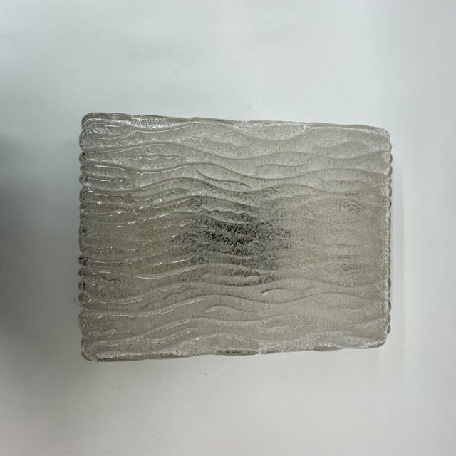 Iced Murano Glass Ceiling Lamp, 1970s For Sale - Image 12 of 13