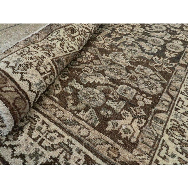 Textile Galerie Shabab Collection Early 20th Century Persian Malayer Throw Rug For Sale - Image 7 of 7
