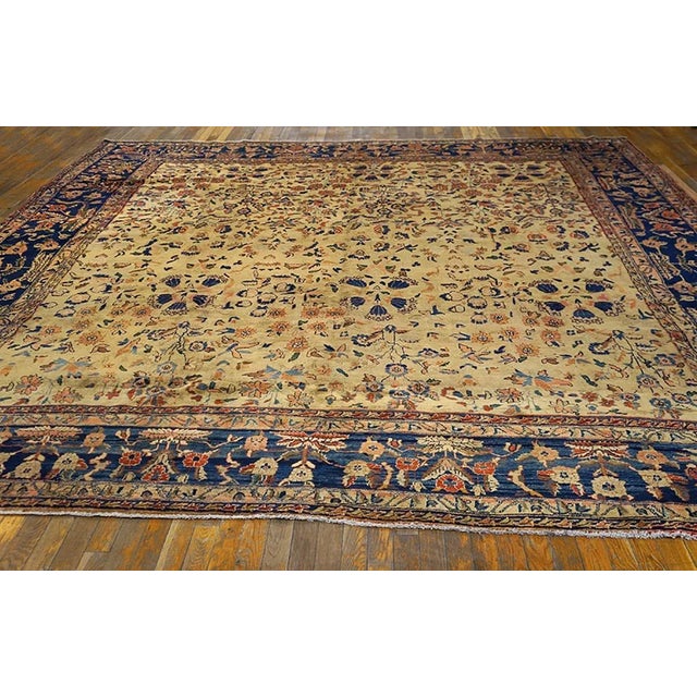 Sarouk 10'8" x 11'0" gold color background.