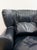 Late 20th Century Calia Salotti Italian Black Leather Chair and Ottoman Set Made in Italy For Sale - Image 11 of 12