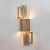 Modern Geometric Murano Glass and Brass Wall Lamp, 1990 For Sale - Image 9 of 10