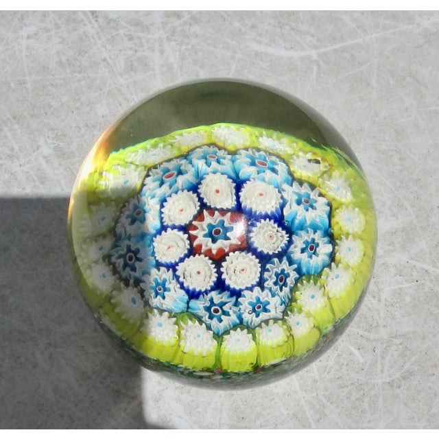 Mid-20th Century Large Murano Glass Millefiori Paperweight For Sale In New York - Image 6 of 7