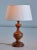 French Modern Oak Table Lamp with Ivory Shade, 1950s For Sale - Image 6 of 10
