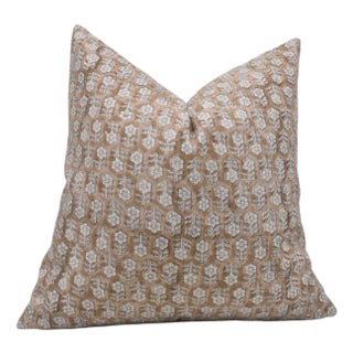 Fabdivine Handmade Pillow Cover 14x20 Inch Block Print Cushion- Tulsi Buti For Sale