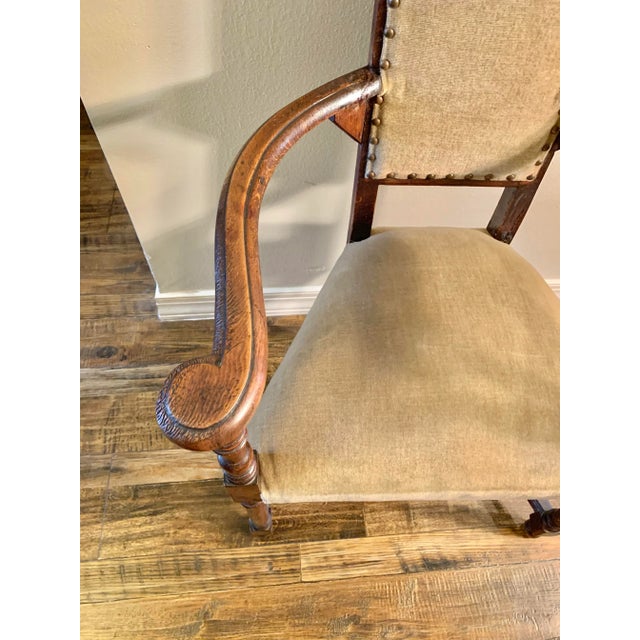 Wood 19th Century French Walnut Armchair For Sale - Image 7 of 12