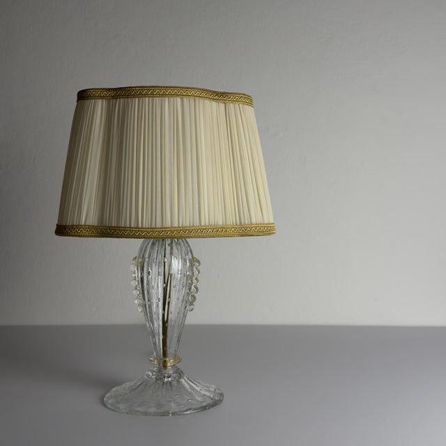Beautiful murano glass table lamp by barovier and toso. Made in italy in the 1980s. founded in 1295 in murano, italy,...
