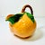 Mid 20th Century Coastal Boho Chic Hollywood Regency Majolica Trompe L’Oeil Orange Pitcher For Sale - Image 9 of 15