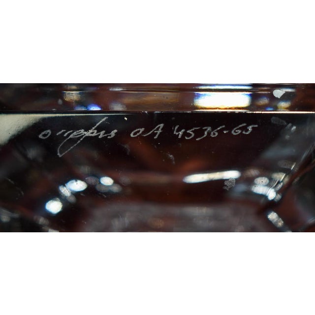 Vintage Pair of Orrefors Crystal Candle Stick Holders For Sale - Image 9 of 11