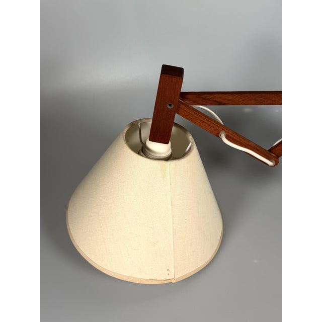 Danish Scissor Lamp in Teak, Denmark, 1960s For Sale - Image 3 of 18