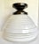 1950s 1950's Art Deco Frosted Semi-Flush Pendant Light For Sale - Image 5 of 11