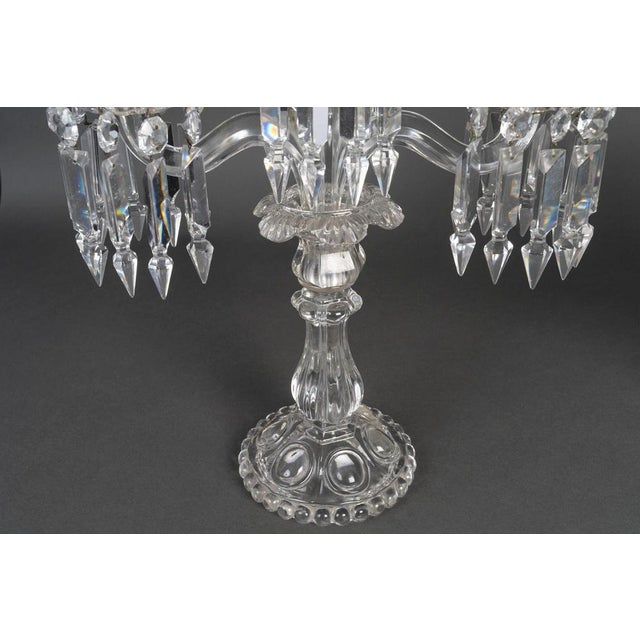 Napoleon III Style Crystal Candelabras from Baccarat, Set of 2 For Sale - Image 3 of 12