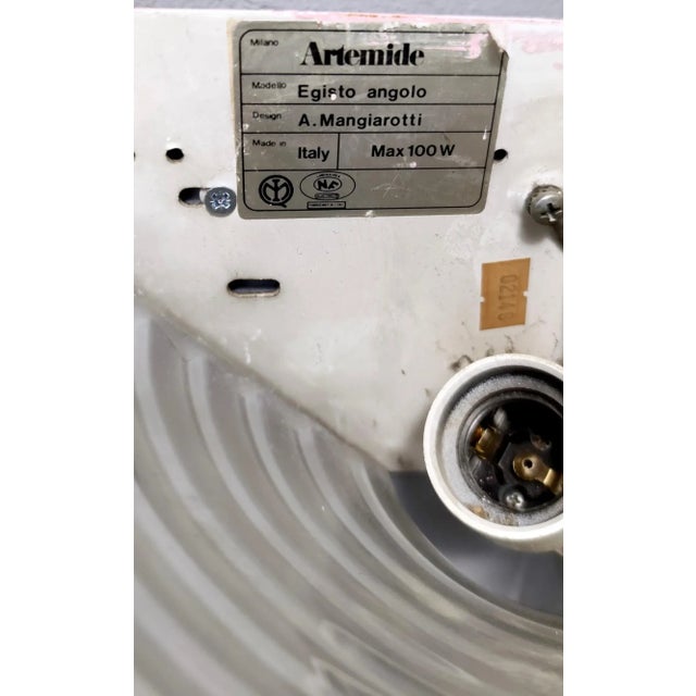 Vintage Egisto Corner Sconces by Angelo Mangiarotti for Artemide, 1980s, Set of 2 For Sale - Image 12 of 13