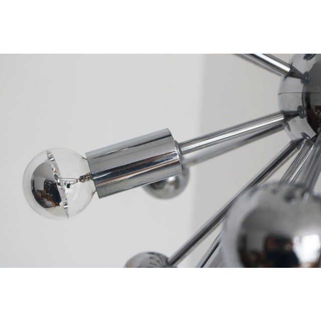 Metal Sputnik Italian Chrome Chandelier with Twelve Lights attributed to Goffredo Reggiani, 1970 For Sale - Image 7 of 12
