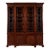 Late 20th Century Kindel Furniture Georgian Carved Mahogany Lighted Breakfront Bookcase Cabinet For Sale